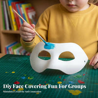 Unpainted Paper Pulp Mask DIY Project Blank Paper Pulp Masquerade Form