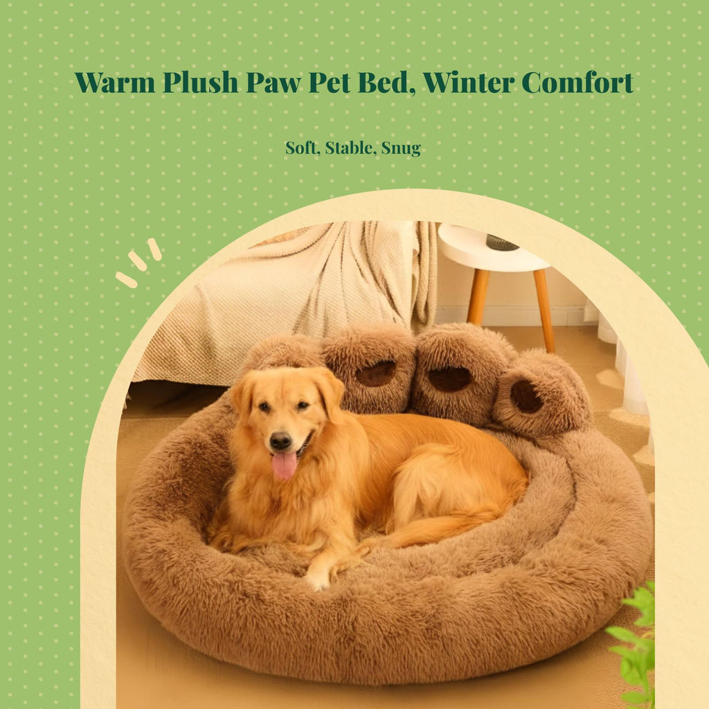 Dog Bed, Warm Plush Sleeping Mat, Non-slip, Indoor Pet Bed