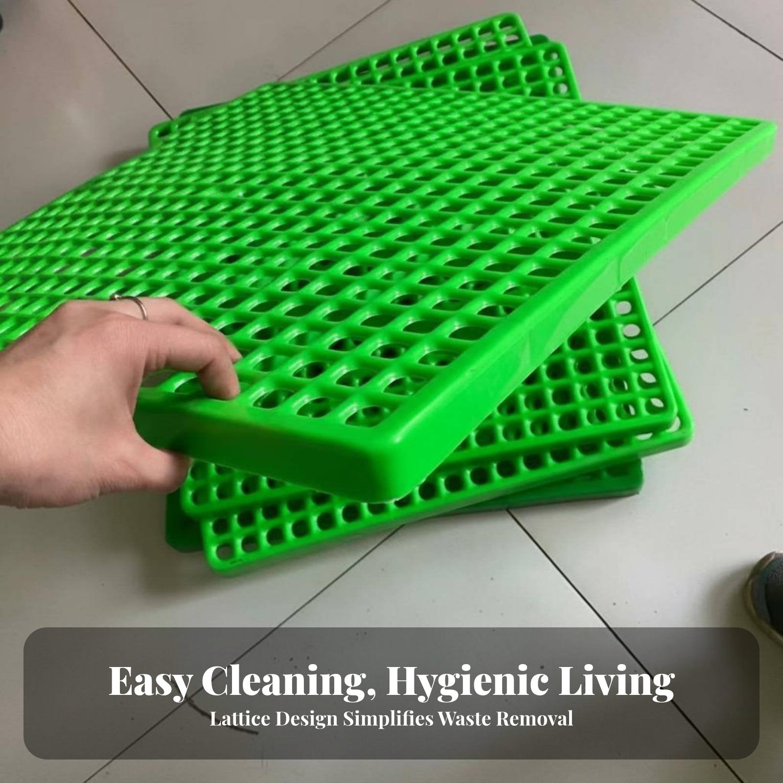 Slatted Footrest mat Non-Slip Surface Hutch Liner cleanable Reusable