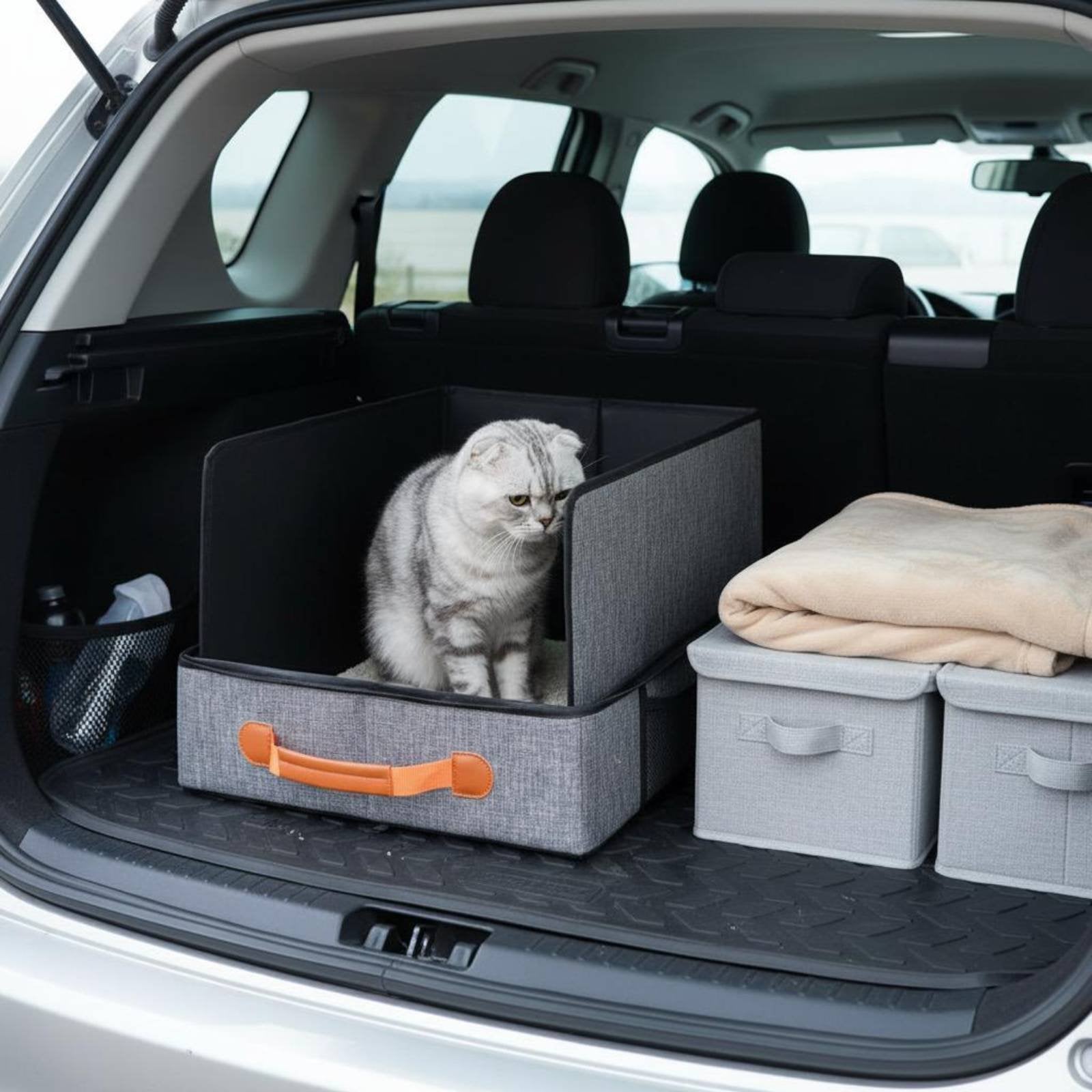 Foldable Feline Litter Box Collapsible Pet Supplies Waterproof Water-Resistant