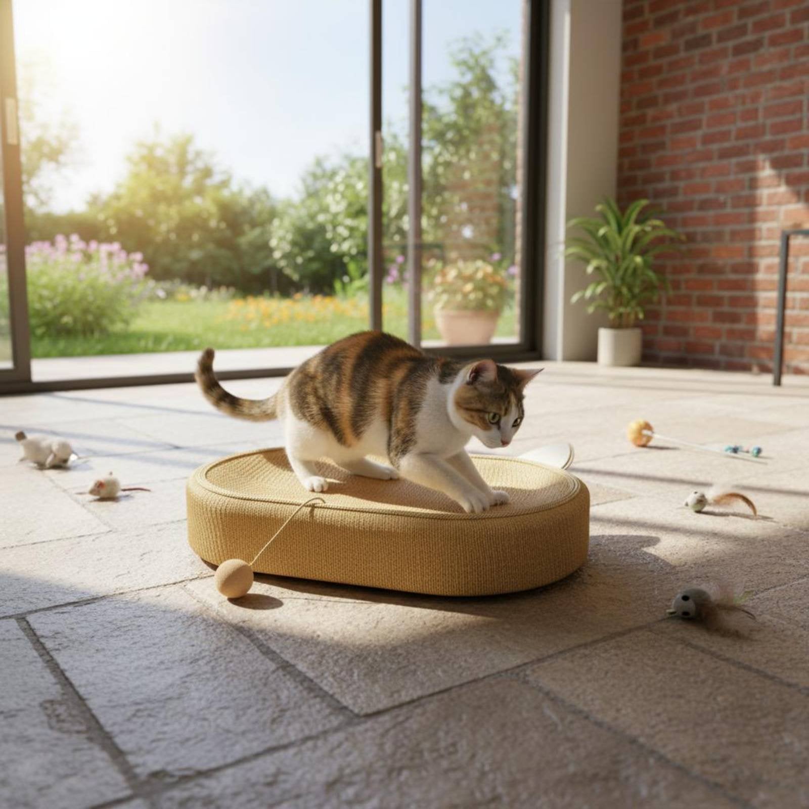 Cat Scratcher Lounger Ergonomic Curved Design Cat Scratcher Lounge Large Size Pet Supplies for Kittens