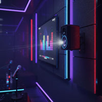 Metal Build Speaker Wall Mount Adjustable Speaker Wall Bracket Easy Installation Audio Hardware Heavy Duty for KTV Users, Home Theater, Listening Room