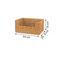 Woven Storage Container Rattan Look Desktop Organizer Basket Easy to Place