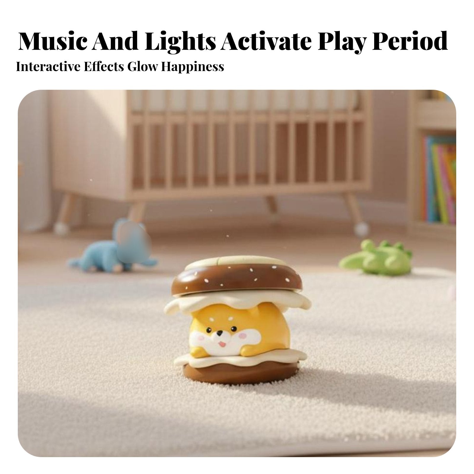 Baby Hand Pat Drum Early Educational Baby Drum Toy Cute Cartoon Design for Home