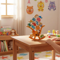 Wooden Creature Stacking Toy Develops Concentration Bear Balance Stacking Game