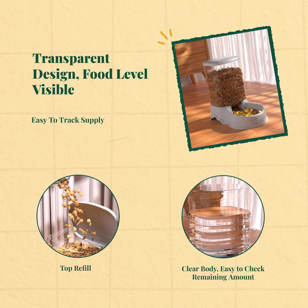 Large automatic pet feeder, no power