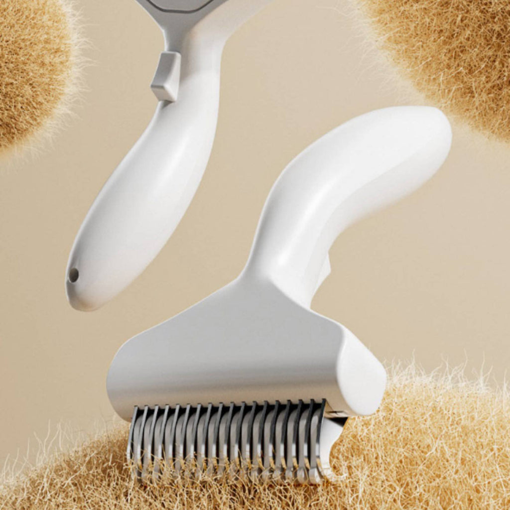 Cat Brush and Pet Hair Remover for Dog Grooming, Self-Cleaning Slicker with Release Button, Stainless Steel Comb, Short-Haired Dog Brush