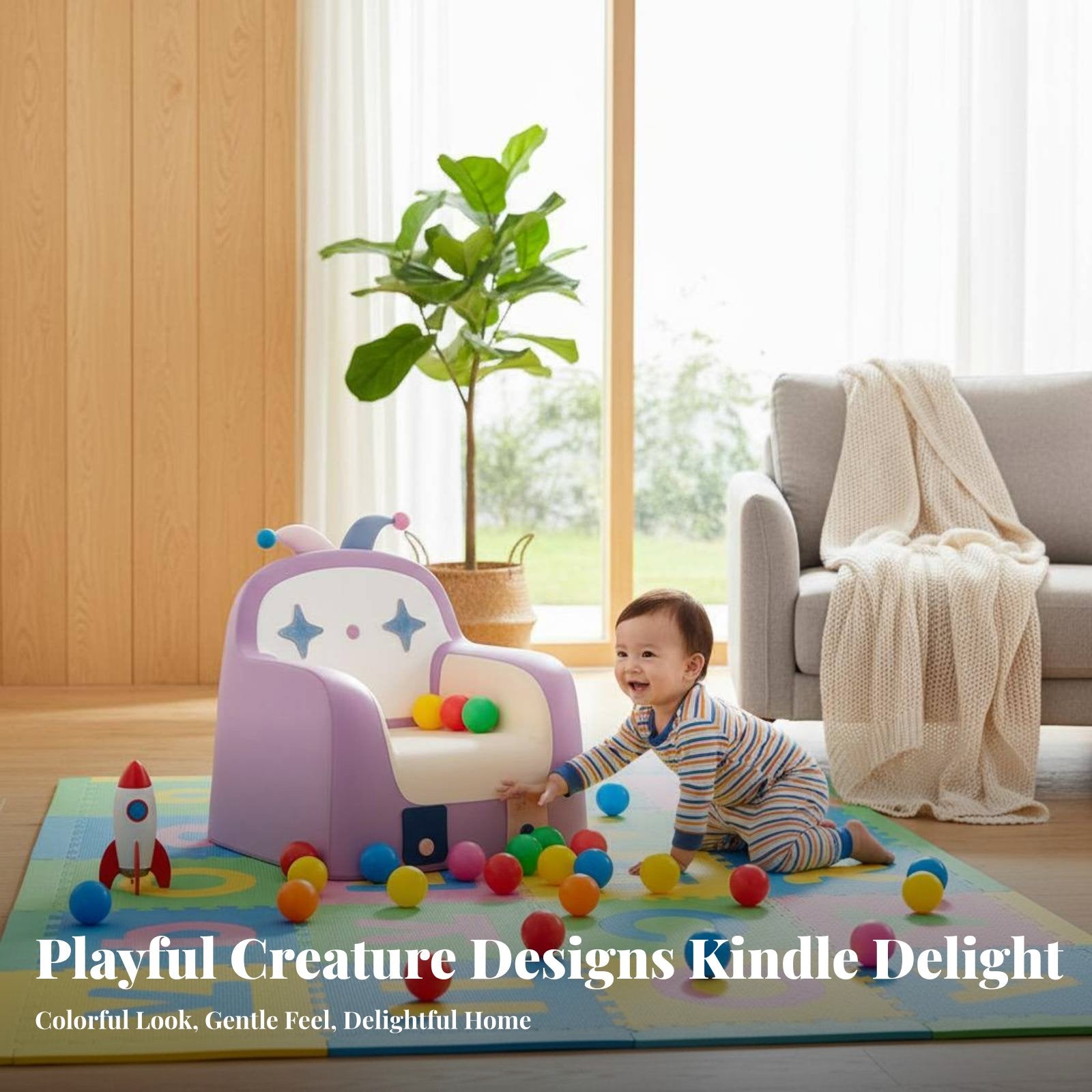 Toddler Reading Chair Lightweight and Portable children's Furniture for Toddlers