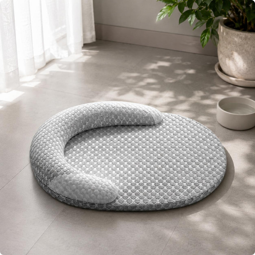 Cooling Pet Bed Mat Raised Rim Pet Cooling Mat Cushioned