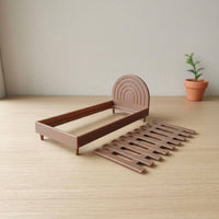 Dollhouse Bed DIY Assembly Miniature Bed Frame for Craft Projects, Hobbyists