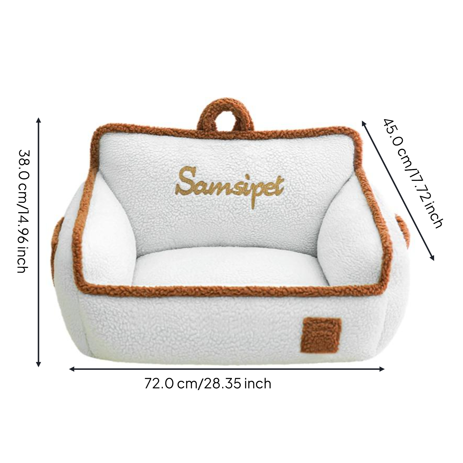 Warm Dog Bed, Removable Pad, Calming Pet Sofa