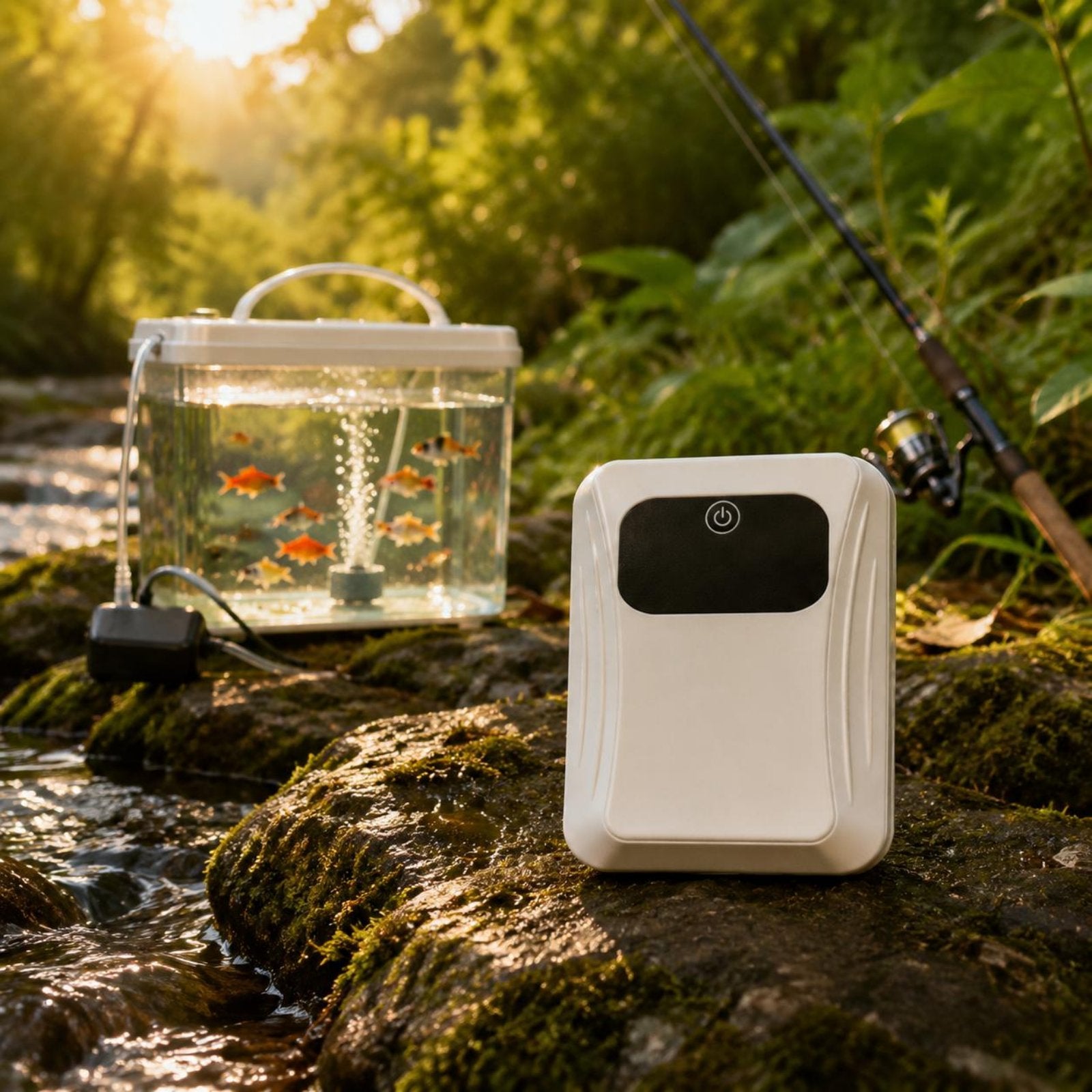 Rechargeable Aquarium Air Pump Adjustable Aquatic Supply Continuous Use