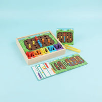 Wooden Sorting Game Hand-Eye Coordination for Young Children, Preschoolers