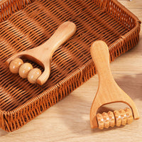 Wooden Massage Roller Portable and Lightweight Handheld Body Massager for Office