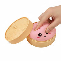 Steamed Bun Soft with Steamer Case Cute Bun Stress Toy for Office, Students