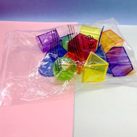 Geometric Shapes Hands-On Learning Transparent Geometry Blocks Bright Colors Geometric Shapes Set for Classroom, Homeschooling