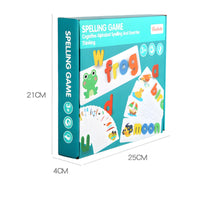 Wooden Spelling Game Rounded Shapes Letter Set Flash Cards Set Smooth Edges