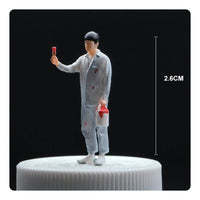 1/64 Scale Painter Figurine Realistic Design Miniature Scene Props