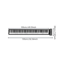 88 Key Roll up Piano Rechargeable Musical Instrument Dustproof for Travel, Kids
