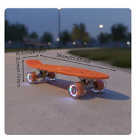 Banana Board Flash Wheels Small Compact Board Non-Slip Deck for Street, Park