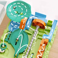 Marble Game Hand-Eye Coordination Mechanical Track Puzzle Interactive Play Obstacle Course Toy for Tabletop