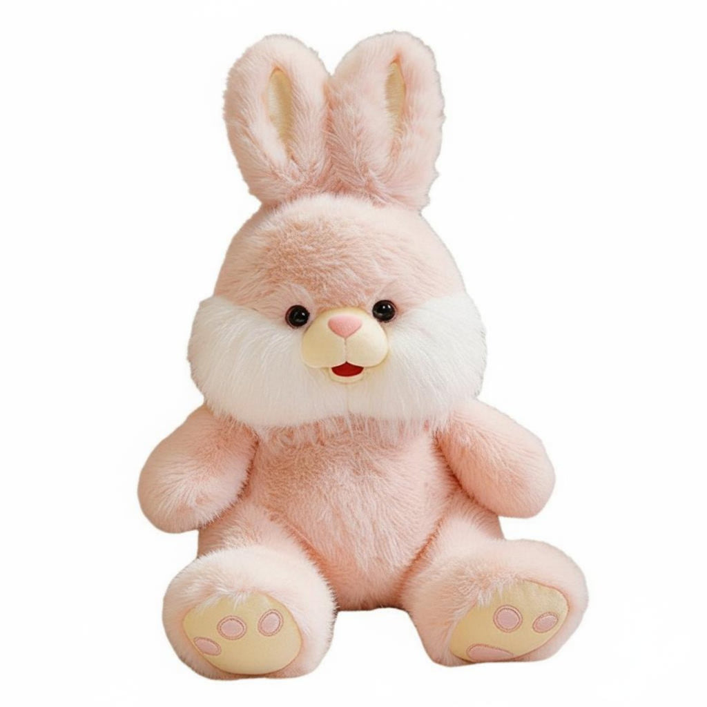 Long Ear Rabbit Plushie Cute Design Soft Rabbit Toy PP Cotton Filled for Girls