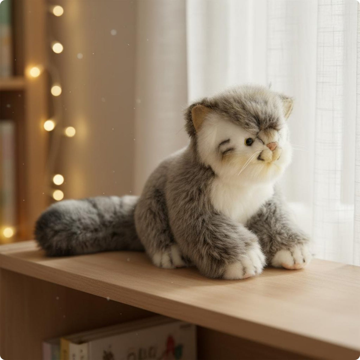 Pallas Feline Stuffed Toy Super Soft Realistic Feline Stuffed Toy Easy to Hug