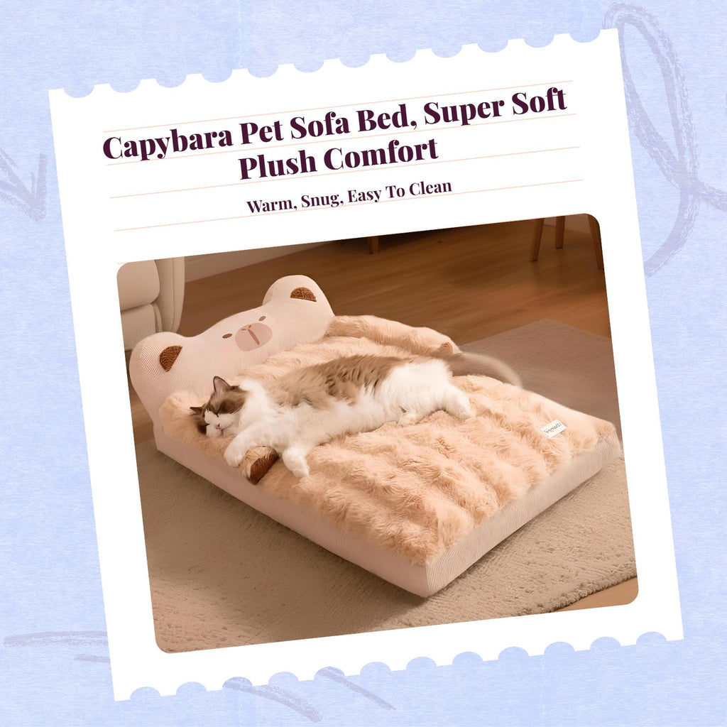 Cat bed with washable cover