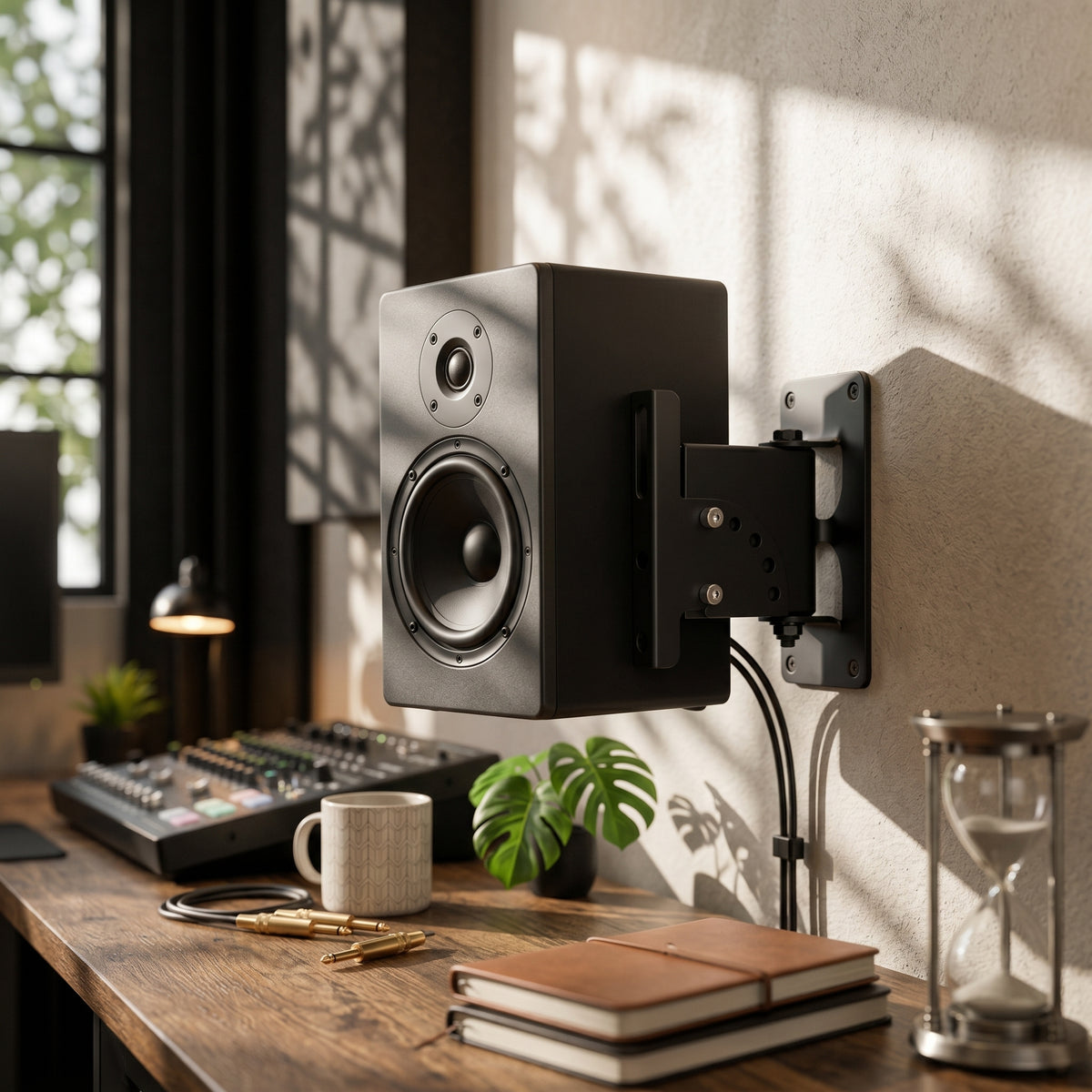 Adjustable Speaker Bracket Universal Compatibility Speaker Wall Mount Audio Accessory High Load Capacity for Stage