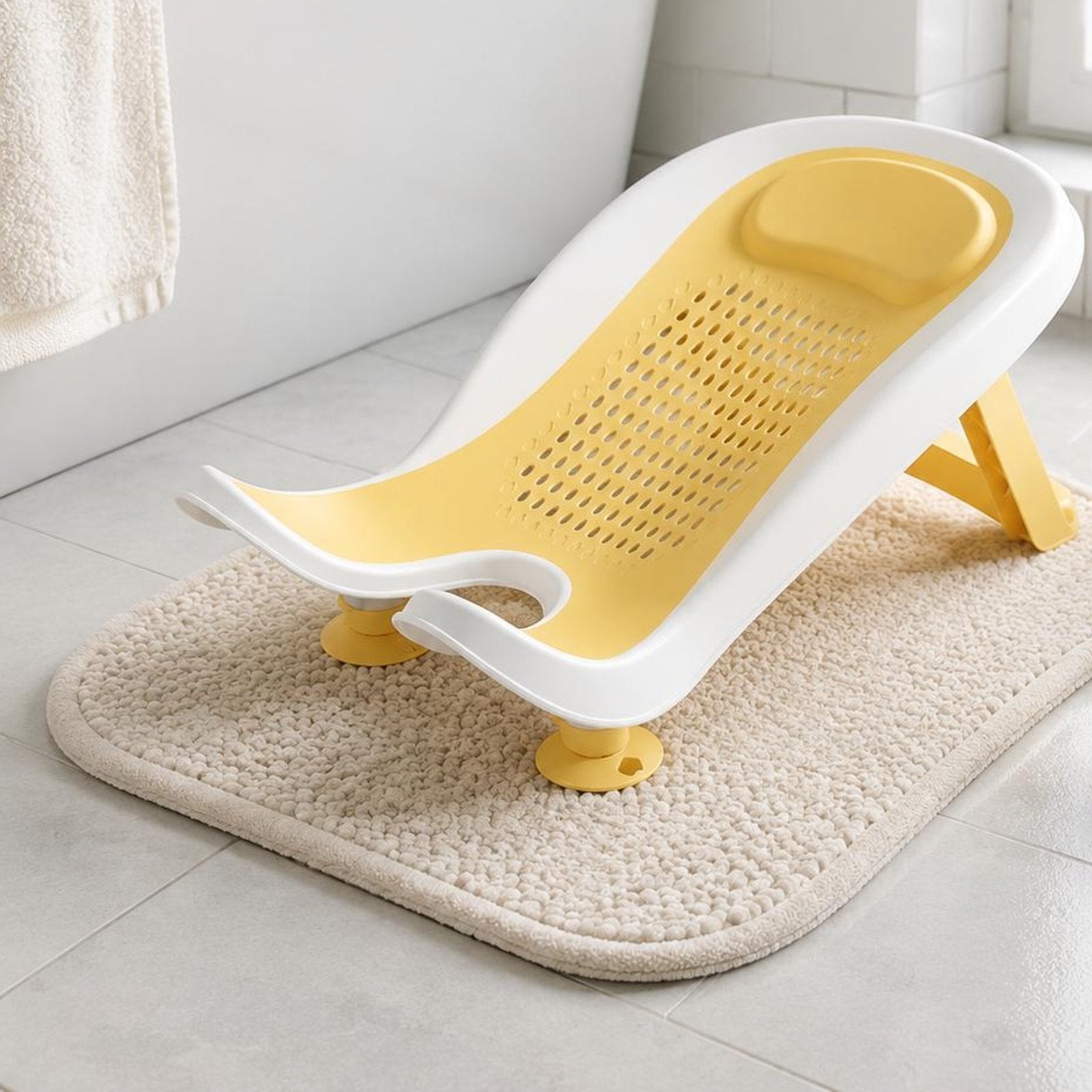 Infant Wash Tub Drainage Holes Baby Washing Basin Suction Cups