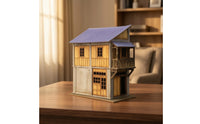 Railway Building Kit Two-Story Diorama House Corrugated for Dioramas, Modelers