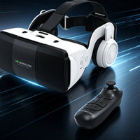 Mobile VR Headset Comfortable Fit Electronics Gear with Controller for Gamers
