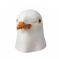 Full Head Pigeon Headpiece Realistic Bird Head Cover Costume Accessory for Cosplayers, Parties, Halloween, Stage Performances