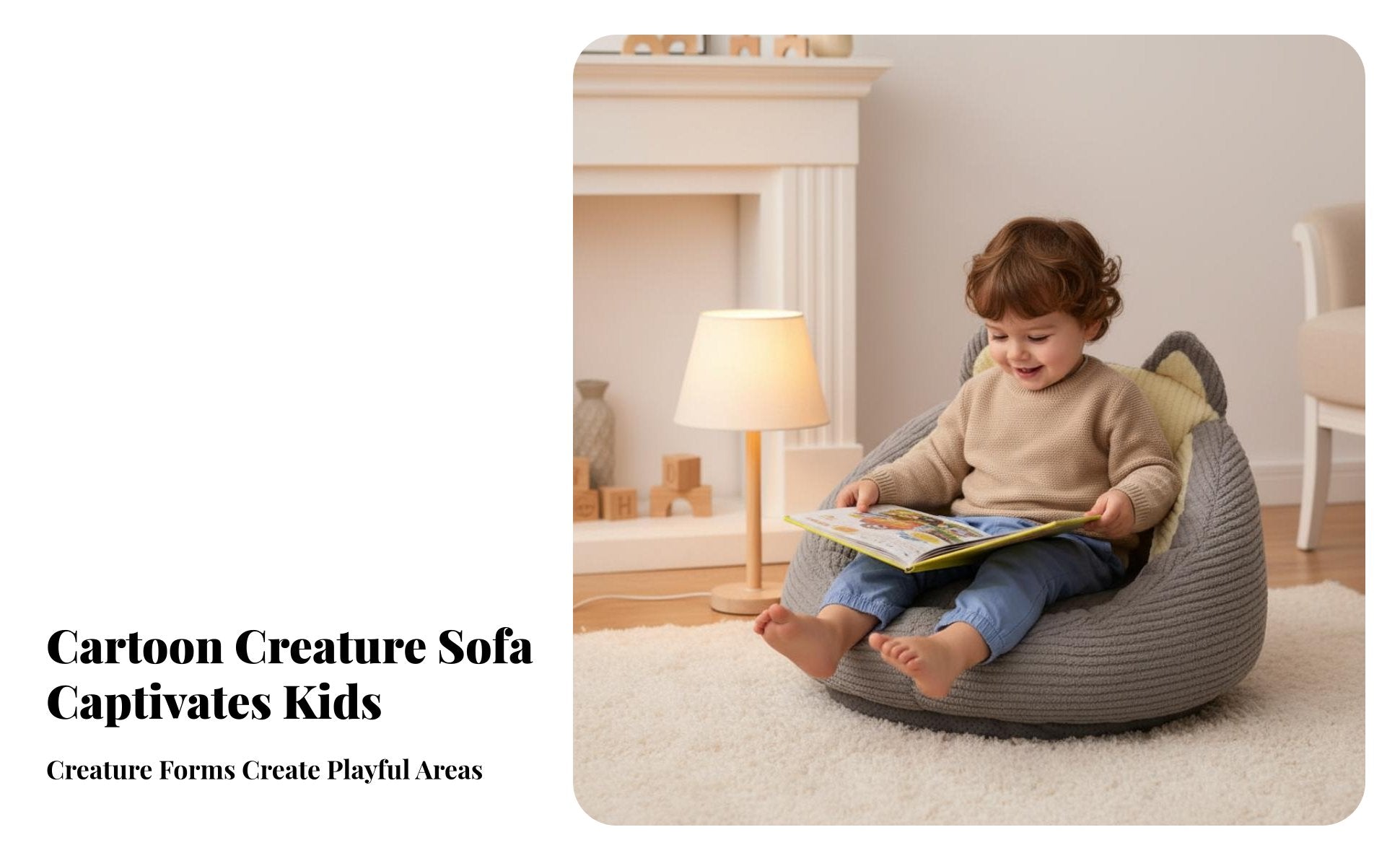Soft Character Armchair Cute Design Home Furnishing Soft and Comfortable