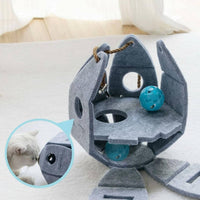 Foldable Felt Cat Toy Interactive Play Pet Supply Easy to Clean for Indoor