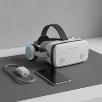 Phone VR Headset Mobile Phone Compatible Headset with Headphones for Gaming