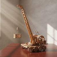 Wooden Crane Model Kit Stress Relief Toy Historical Machine Model Kit for Adults