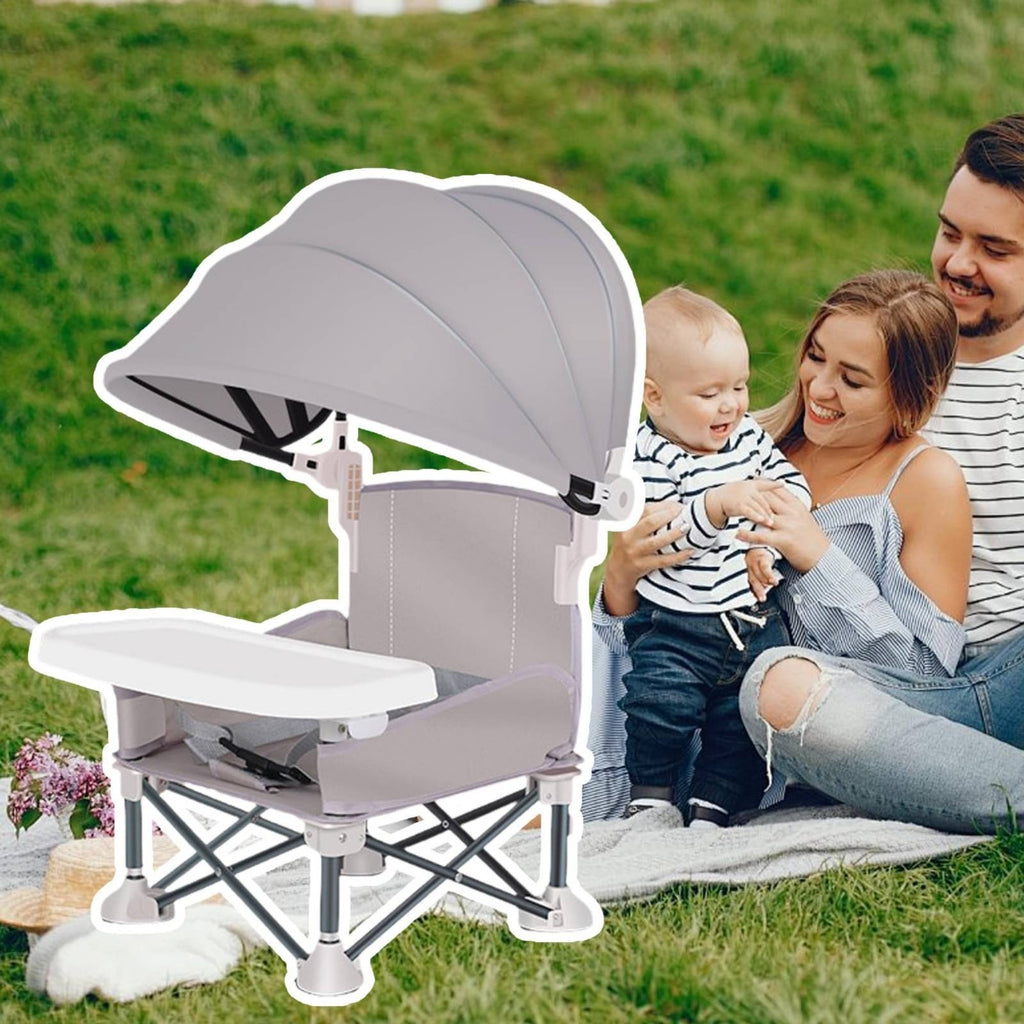 Beach Chair with Canopy Foldable Kids Camping Chair Fade Resistant for Babies