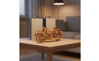 3D Wooden Motorcycle Creative Gift Toy Cut Pieces for Craft Time, Kids