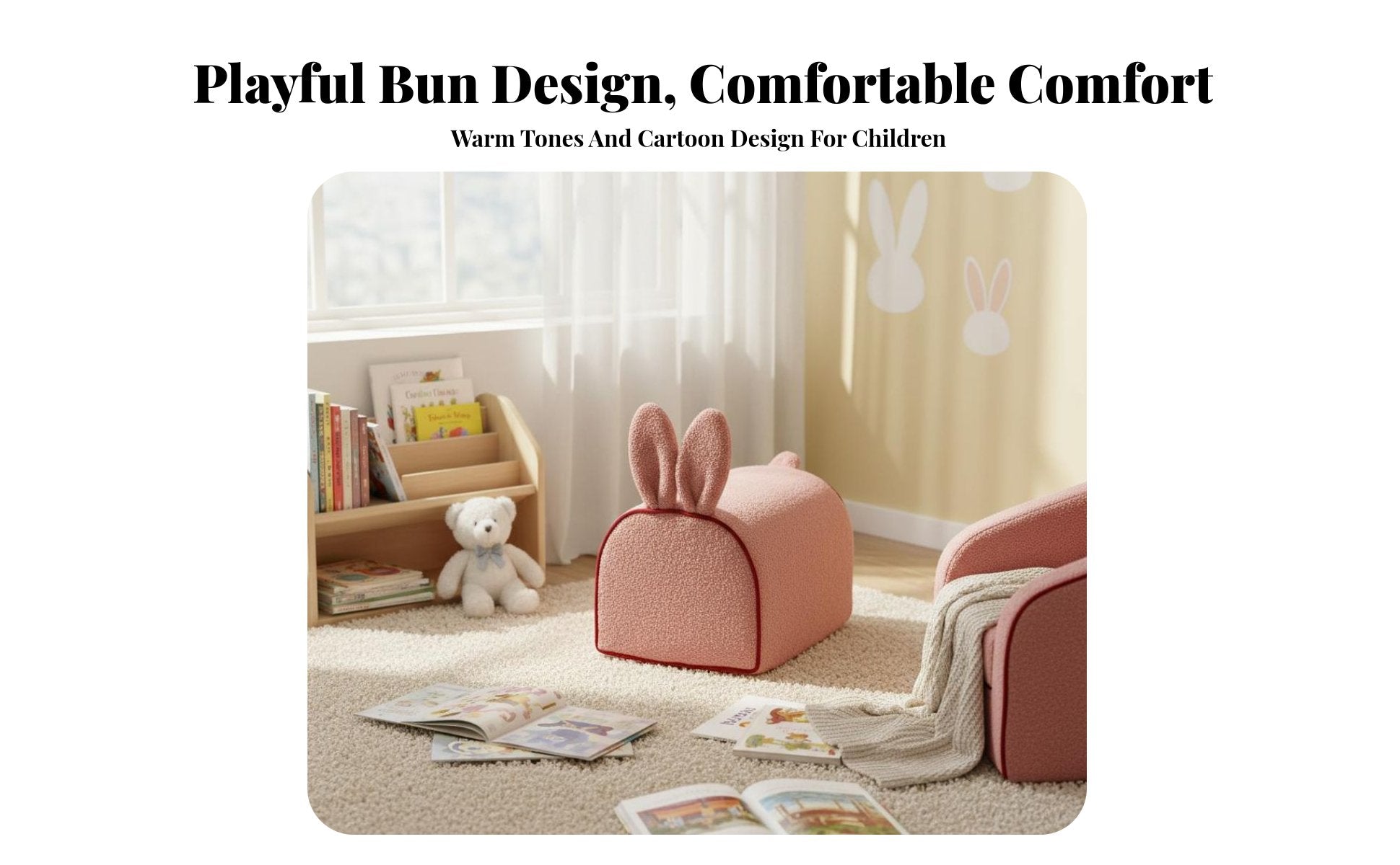 hare Character Chair Easy to Clean children's Furniture for Playroom, Toddlers