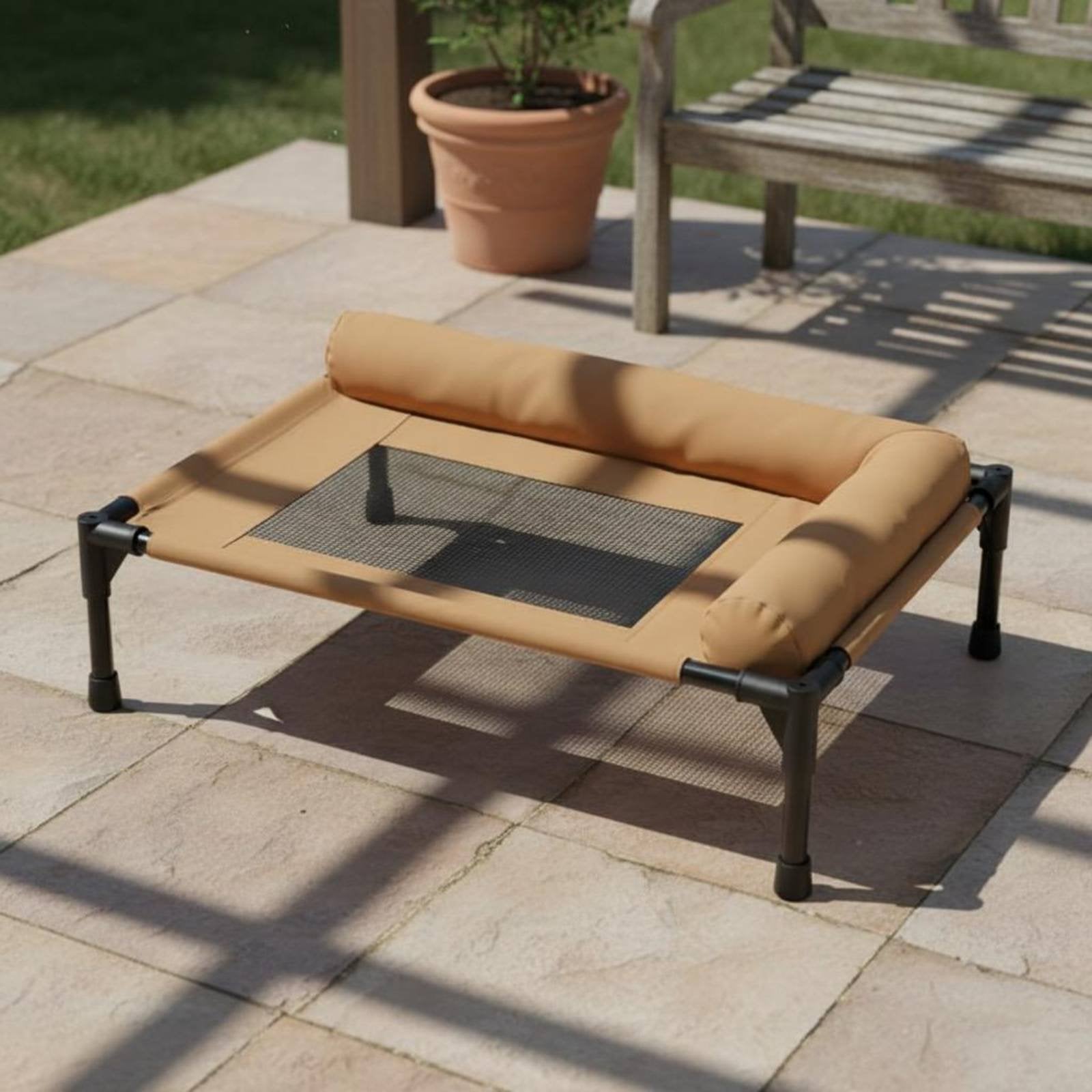 Elevated Pet Bed All-Season Use Raised Dog and Cat Bed Pet Cot Moisture-Resistant Easy to Clean for Dogs, Travel, Patio
