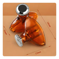 2 Pieces Erhu Fine Tuner Translucent Amber Erhu Tuning Parts Knurled Metal Cap