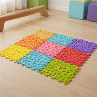 8 Pieces Sensory Foot Mat Raised Silicone Massage Mat Easy to Clean