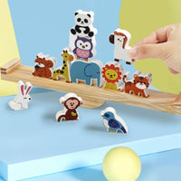 Woodland Creature Balance Blocks Cognitive Development Wooden Creature Stacking