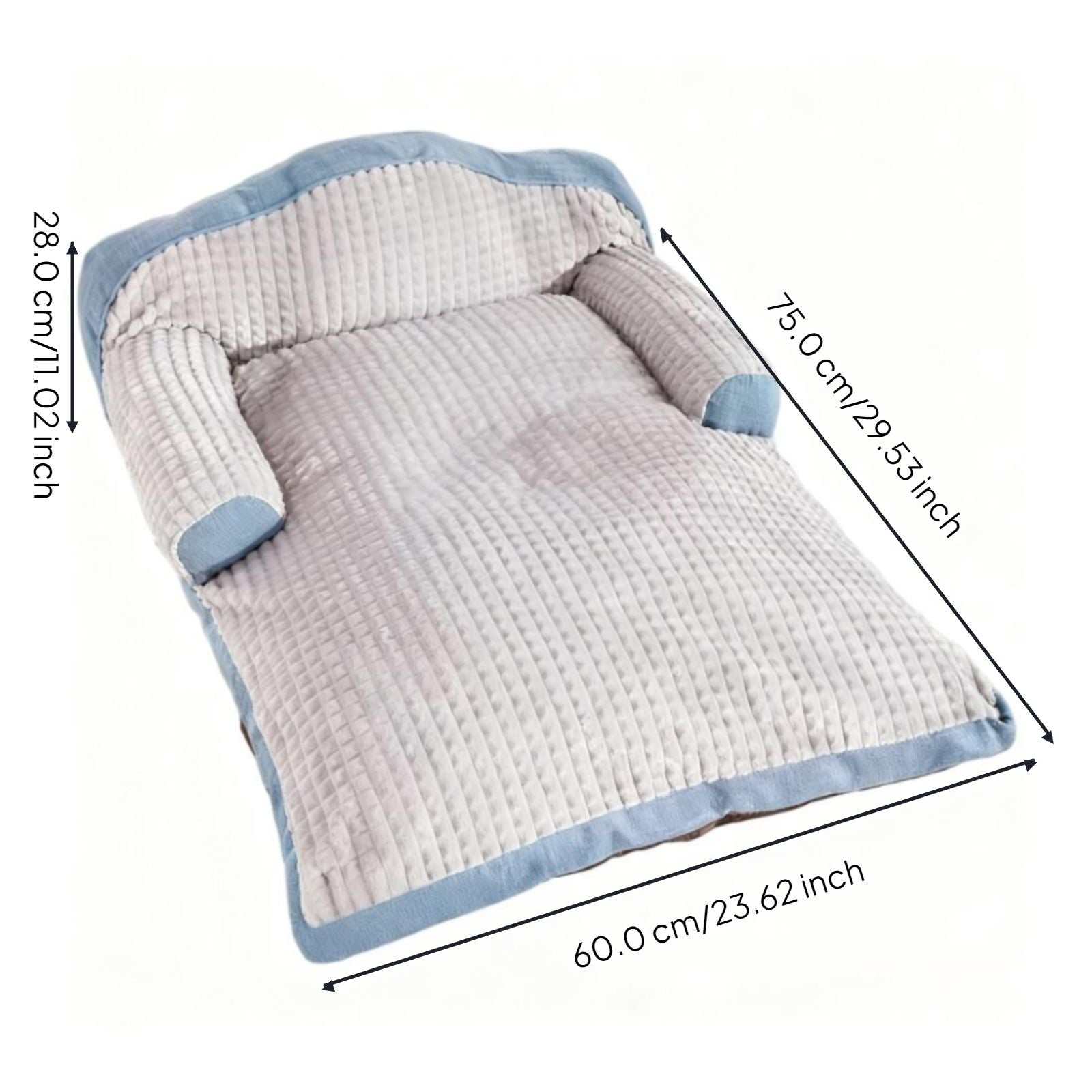 Rectangle Dog Bed, Washable Sofa, Removable Cover, Non-Slip