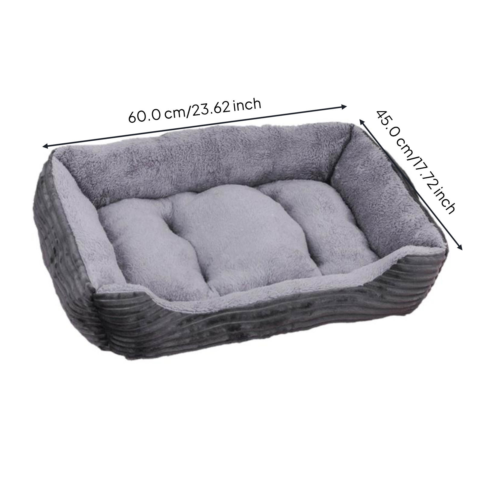 Plush Dog Bed Mat, Non-Slip, Washable, All-Season Comfort