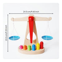 Wooden Balance Scale Toy Educational Wooden Balance Scale Simple Design Learning Aid for Classroom, Preschool