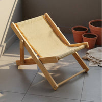 Sisal Feline Scratcher Lounger Foldable Design Wooden Feline Lounger for Indoor