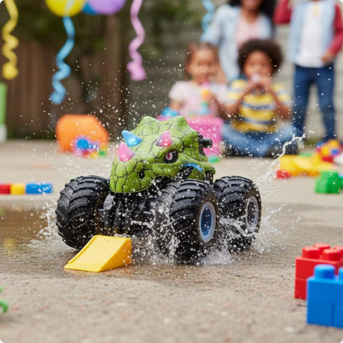 Triceratops Rc Car All-Terrain Dinosaur Monster Truck 360° Spins for Outdoor