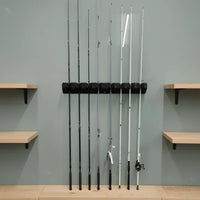 Fishing Rod Display Rack Stackable Fishing Pole Storage Intended for Garage